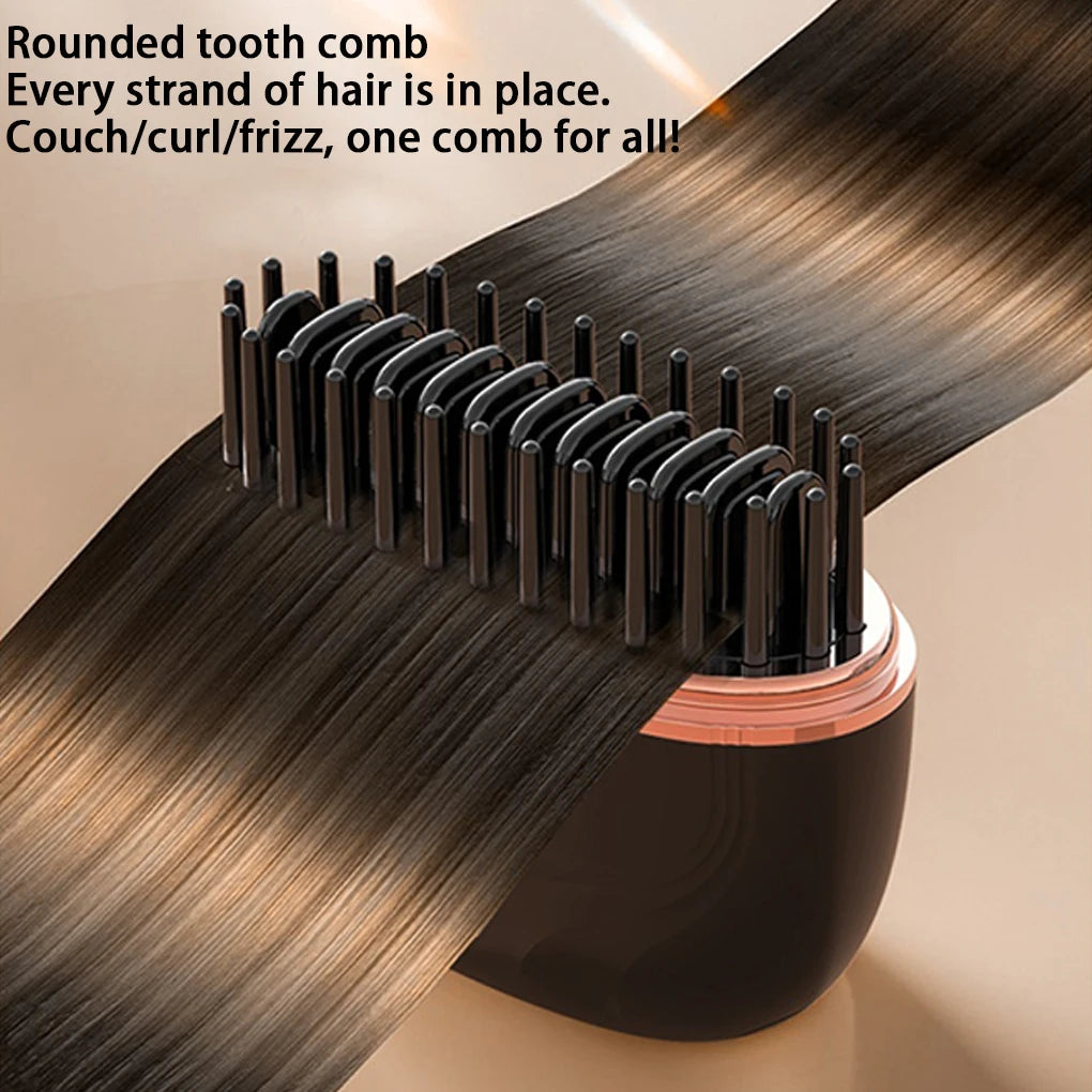 Portable Hair Straightening Comb Wireless Charging Hairdressing Tool No Damage Hair Styling Comb Hair Styling Tool